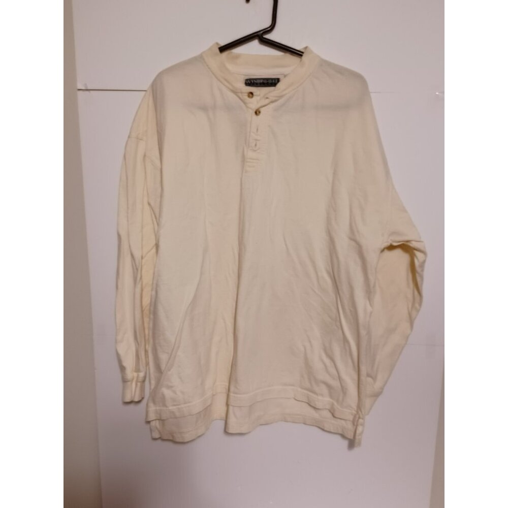 Wynbrooke Woodlands Vintage  Long Sleeve Ivory X-Large Shirt